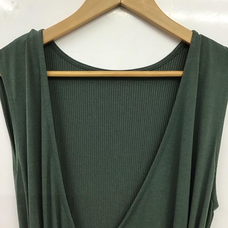アズールバイマウジー AZUL BY MOUSSY ワンピース ロングスカート 250dss80-160e アイスクリーン3WAYジレ FREE 無地 カーキ / カーキ / khaki レディース USED 古着 中古 10152524