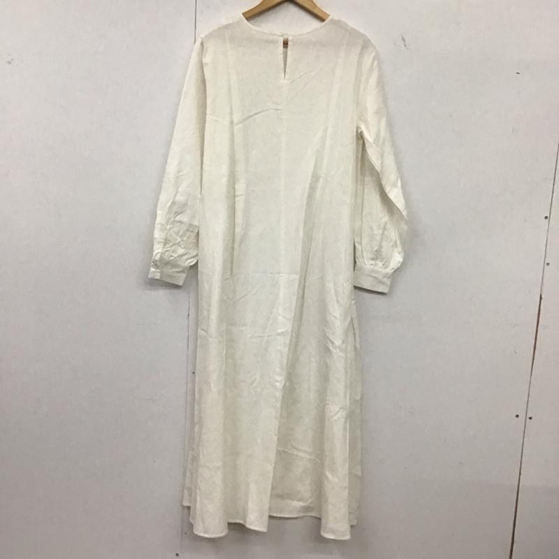 セポ cepo ワンピース ロングスカート 長袖ロングワンピース フレアスカート ストレッチ M 無地 白 / ホワイト / white レディース USED 古着 中古 10152525