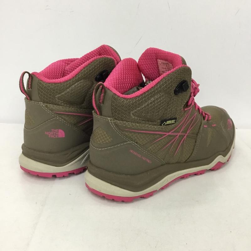 ザノースフェイス THE NORTH FACE アウトドアシューズ アウトドアシューズ 638874 トレッキングシューズ GORE-TEX 24.5cm 24.5cm ロゴ、文字 茶 / ブラウン / brown X 桃 / ピンク / pink レディース USED 古着 中古 10152533