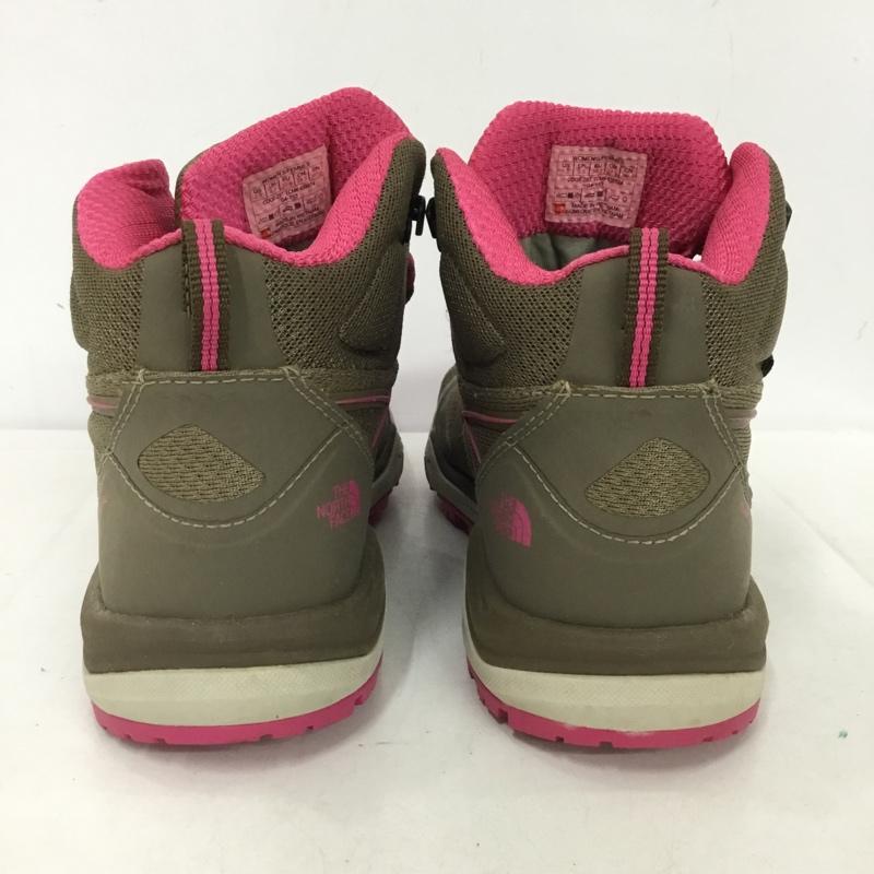 ザノースフェイス THE NORTH FACE アウトドアシューズ アウトドアシューズ 638874 トレッキングシューズ GORE-TEX 24.5cm 24.5cm ロゴ、文字 茶 / ブラウン / brown X 桃 / ピンク / pink レディース USED 古着 中古 10152533