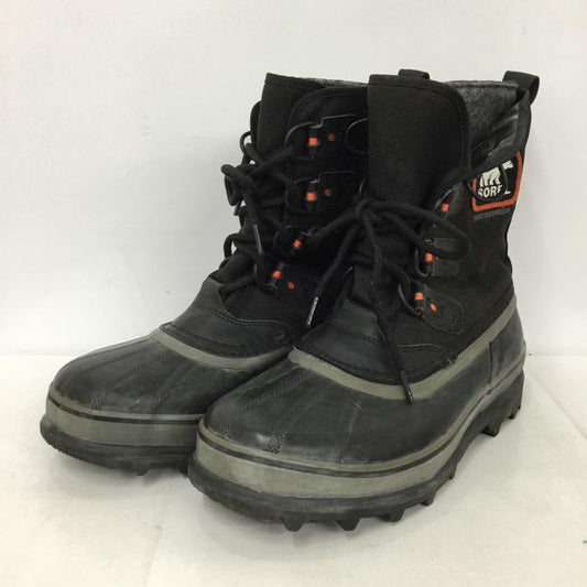 ソレル SOREL アウトドアシューズ アウトドアシューズ 1575471010 Caribou XT Boot スノーブーツ 25cm 25.0cm ロゴ、文字 黒 / ブラック / black メンズ USED 古着 中古 10152534