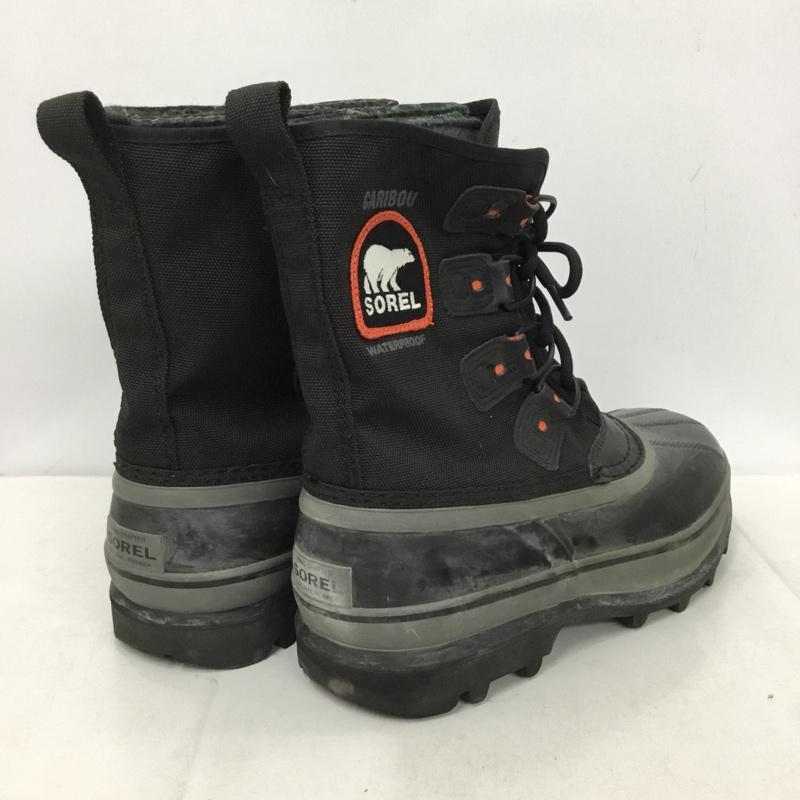 ソレル SOREL アウトドアシューズ アウトドアシューズ 1575471010 Caribou XT Boot スノーブーツ 25cm 25.0cm ロゴ、文字 黒 / ブラック / black メンズ USED 古着 中古 10152534