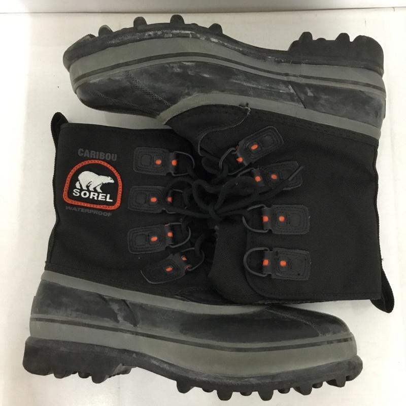 ソレル SOREL アウトドアシューズ アウトドアシューズ 1575471010 Caribou XT Boot スノーブーツ 25cm 25.0cm ロゴ、文字 黒 / ブラック / black メンズ USED 古着 中古 10152534