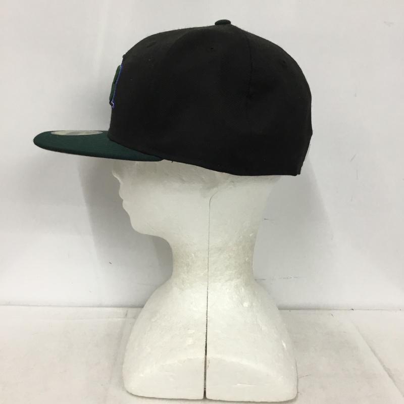 ニューエラ NEW ERA 帽子 キャップ 59FIFTY MLB タンパベイ レイズ 58.7cm ロゴ、文字 黒 / ブラック / black X 緑 / グリーン / green メンズ USED 古着 中古 10152540