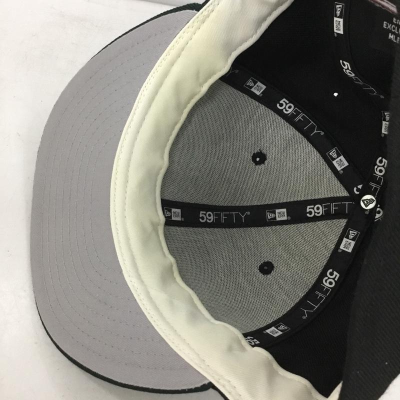 ニューエラ NEW ERA 帽子 キャップ 59FIFTY MLB タンパベイ レイズ 58.7cm ロゴ、文字 黒 / ブラック / black X 緑 / グリーン / green メンズ USED 古着 中古 10152540