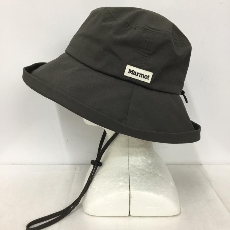マーモット Marmot 帽子 ハット アウトドアハット 57.5cm ロゴ、文字 チャコールグレー / チャコールグレー / レディース USED 古着 中古 10152543