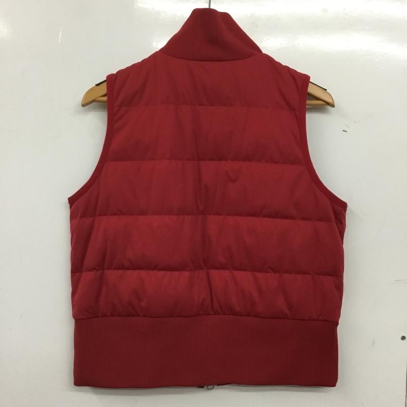 アディダス adidas ベスト ベスト ゴルフウェア ダウンベスト フェザー L ロゴ、文字 赤 / レッド / red レディース USED 古着 中古 10152551