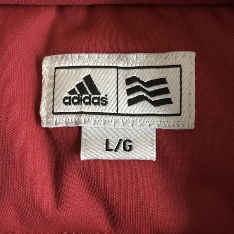 アディダス adidas ベスト ベスト ゴルフウェア ダウンベスト フェザー L ロゴ、文字 赤 / レッド / red レディース USED 古着 中古 10152551