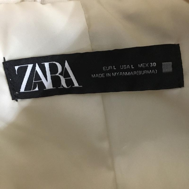 ザラ ZARA ジャケット、上着 ライダース 3046 029 712 フェイクレザー ダブルライダースジャケット L 無地 ベージュ / ベージュ / beige レディース USED 古着 中古 10152552