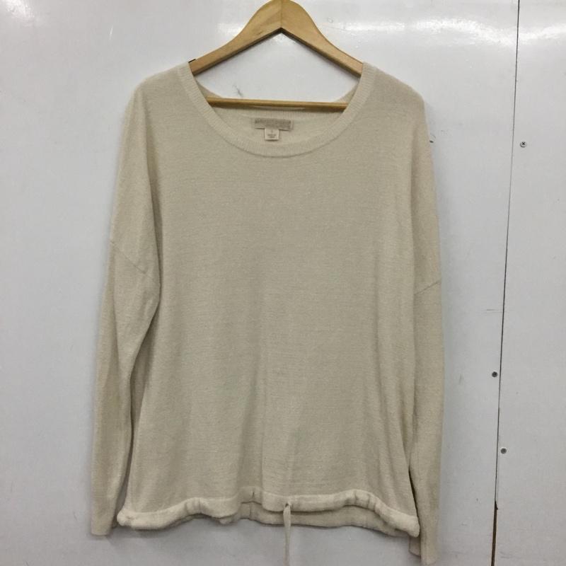 ベアフットドリームズ BAREFOOT DREAMS カットソー 長袖 プルオーバー ルームウェア S 無地 アイボリー / アイボリー / メンズ USED 古着 中古 10152558