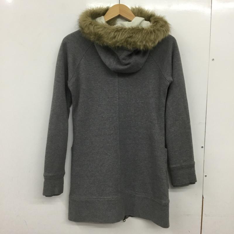 トミーガール tommy girl ジャケット、上着 ジャケット、ブレザー 22-4321608-220 フェイクファー フード付き XS ロゴ、文字 灰 / グレー / gray レディース USED 古着 中古 10152563