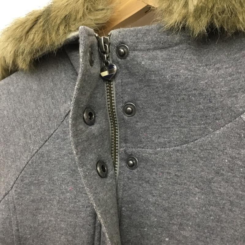 トミーガール tommy girl ジャケット、上着 ジャケット、ブレザー 22-4321608-220 フェイクファー フード付き XS ロゴ、文字 灰 / グレー / gray レディース USED 古着 中古 10152563