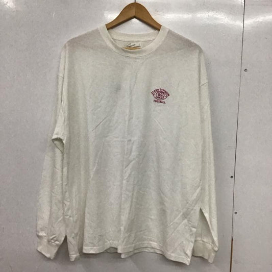 ディスコート Discoat Tシャツ 長袖 タグ付 FREE ロゴ、文字 X 刺繍 白 / ホワイト / white レディース USED 古着 中古 10152571