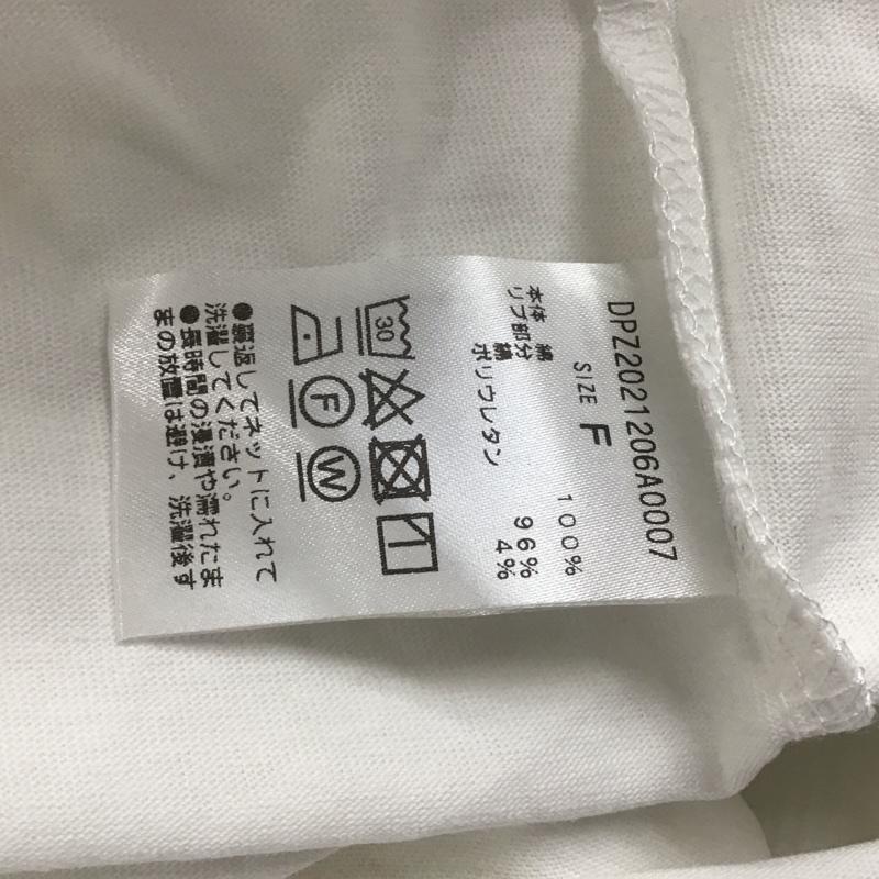 ディスコート Discoat Tシャツ 長袖 タグ付 FREE ロゴ、文字 X 刺繍 白 / ホワイト / white レディース USED 古着 中古 10152571