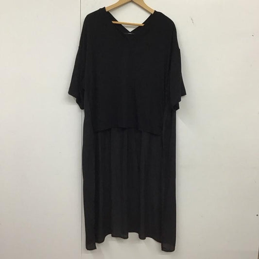 オズモーシス OSMOSIS カットソー 半袖 半袖カットソー 無地Tシャツ Vネックロングカットソー ONE SIZE 無地 黒 / ブラック / black レディース USED 古着 中古 10152577