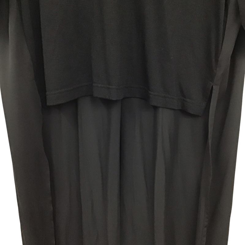 オズモーシス OSMOSIS カットソー 半袖 半袖カットソー 無地Tシャツ Vネックロングカットソー ONE SIZE 無地 黒 / ブラック / black レディース USED 古着 中古 10152577