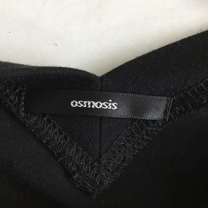 オズモーシス OSMOSIS カットソー 半袖 半袖カットソー 無地Tシャツ Vネックロングカットソー ONE SIZE 無地 黒 / ブラック / black レディース USED 古着 中古 10152577