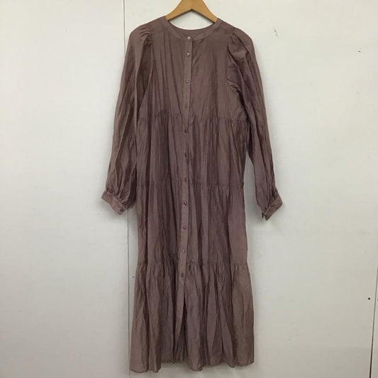 アルシーヴ archives ワンピース ロングスカート 長袖ロングワンピース シャツワンピース フロントボタン 無地 紫 / パープル / purple レディース USED 古着 中古 10152583