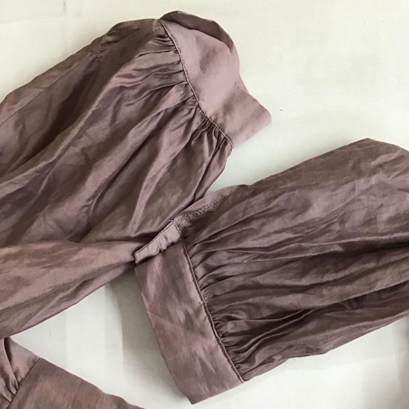 アルシーヴ archives ワンピース ロングスカート 長袖ロングワンピース シャツワンピース フロントボタン 無地 紫 / パープル / purple レディース USED 古着 中古 10152583