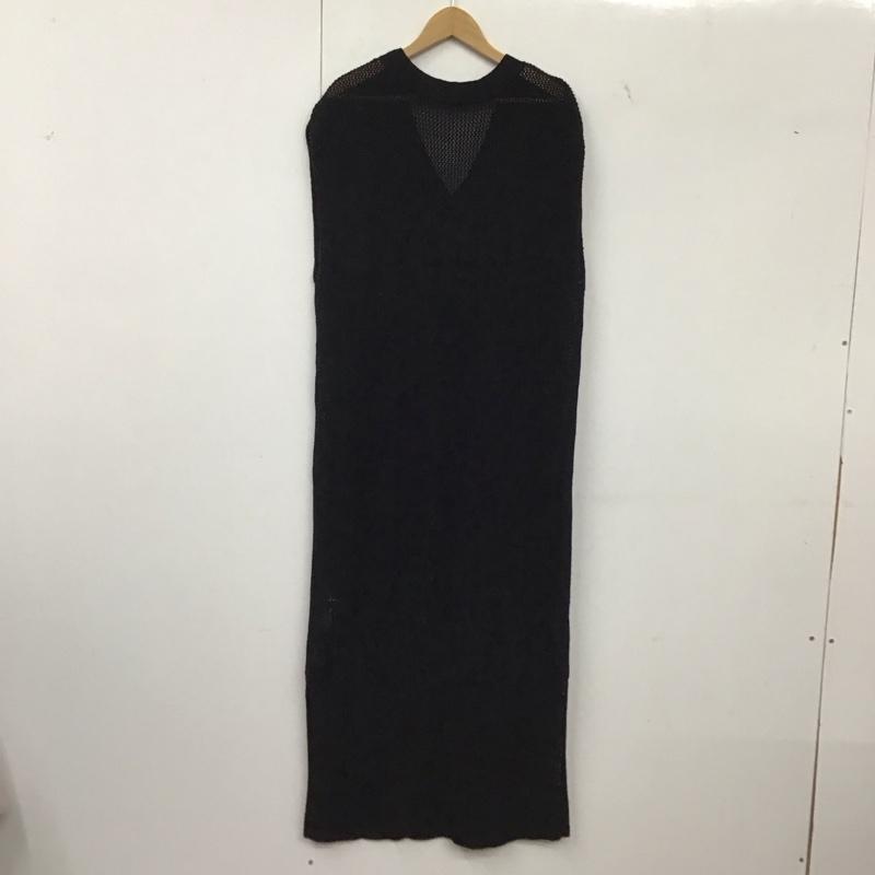 ロペピクニック ROPE  PICNIC ワンピース ロングスカート ノースリーブロングワンピース タイトロングワンピース 38 無地 黒 / ブラック / black レディース USED 古着 中古 10152592