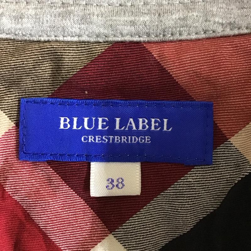 ブルーレーベル・クレストブリッジ BLUE LABEL CRESTBRIDGE シャツ、ブラウス 半袖 38 無地 灰 / グレー / gray レディース USED 古着 中古 10152593