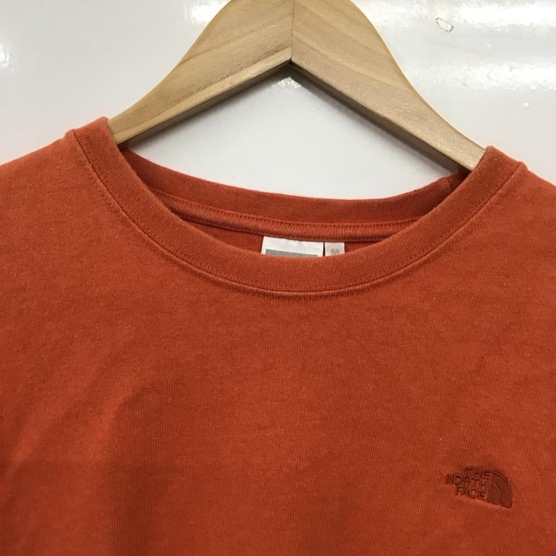 ザノースフェイス THE NORTH FACE Tシャツ 長袖 M 無地 X 刺繍 橙 / オレンジ / orange レディース USED 古着 中古 10152596