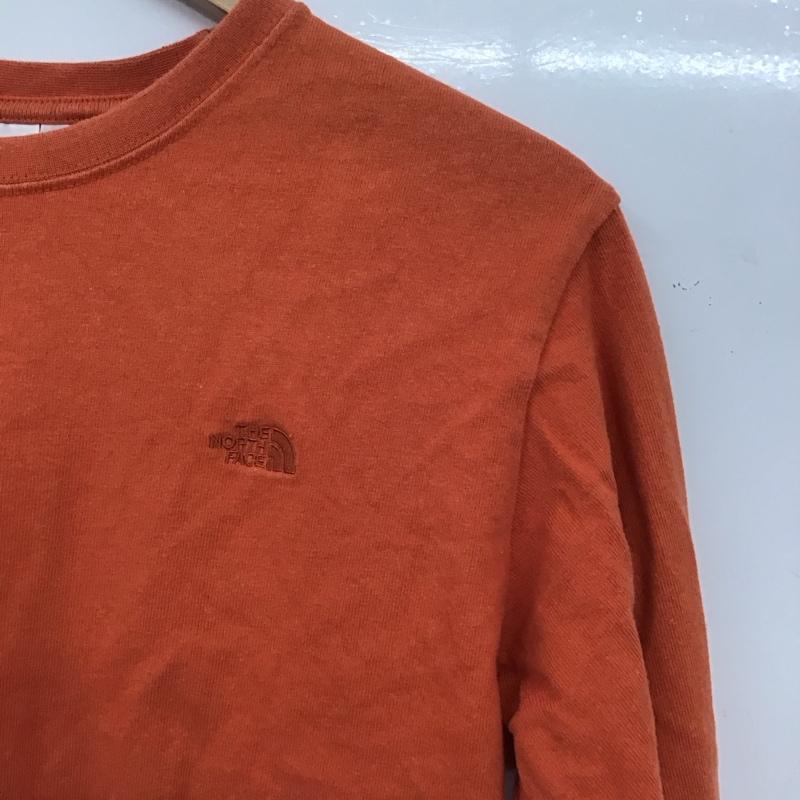 ザノースフェイス THE NORTH FACE Tシャツ 長袖 M 無地 X 刺繍 橙 / オレンジ / orange レディース USED 古着 中古 10152596