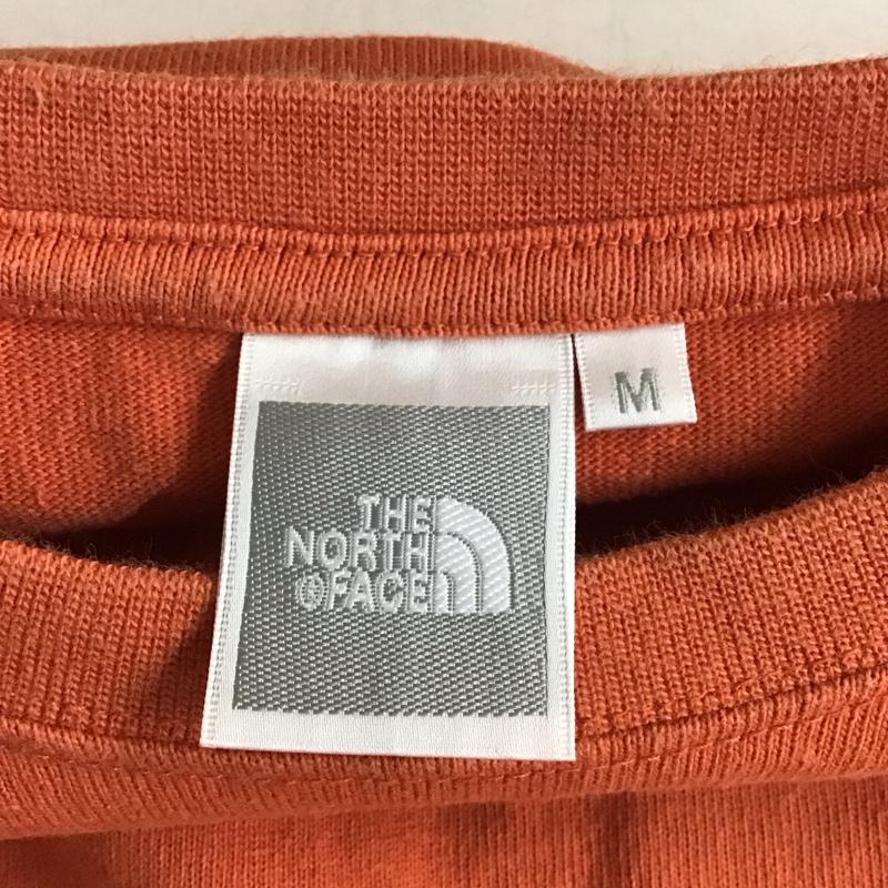ザノースフェイス THE NORTH FACE Tシャツ 長袖 M 無地 X 刺繍 橙 / オレンジ / orange レディース USED 古着 中古 10152596