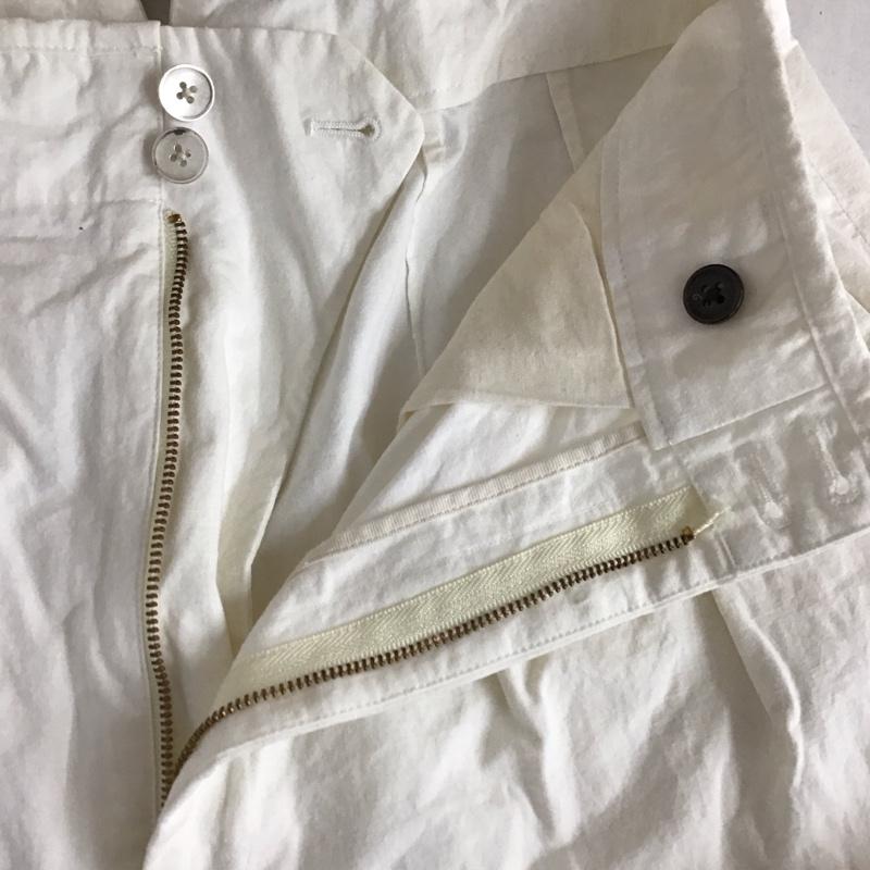 ロク ビューティアンドユース 6BEAUTY&YOUTH パンツ スラックス 8614-202-0284 BAFU TUCK PANTS/パンツ 38 無地 白 / ホワイト / white レディース USED 古着 中古 10152599