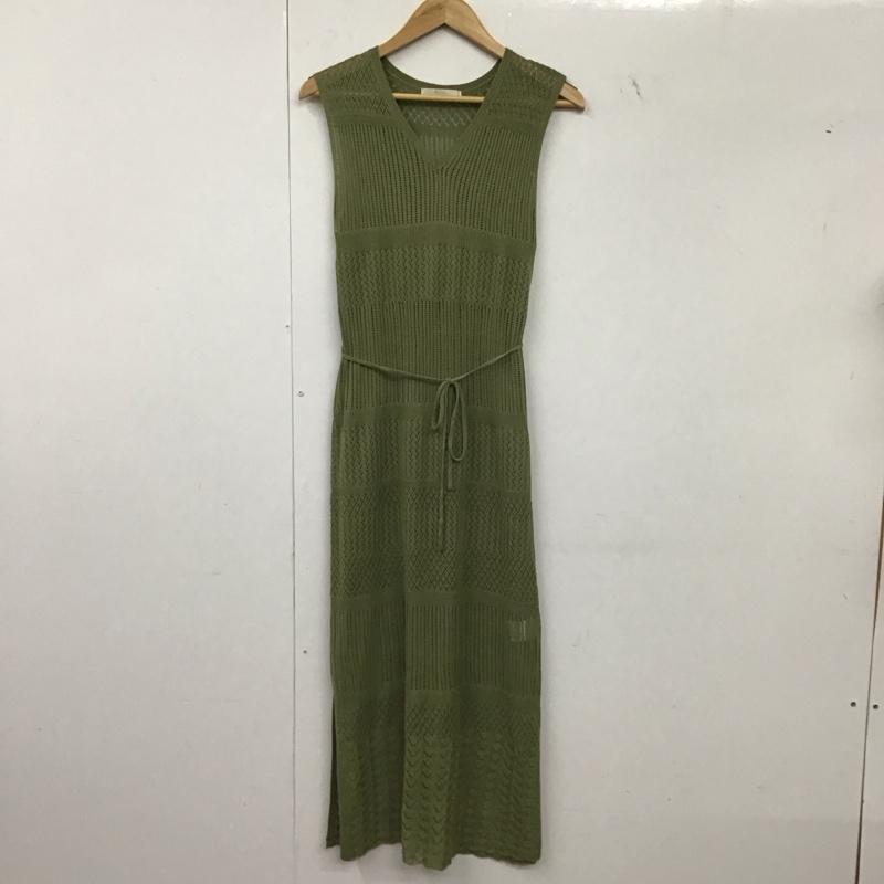 レイカズン Ray Cassin ワンピース ロングスカート ロングワンピース ノースリーブワンピース タイトスカート FREE 総柄 カーキ / カーキ / khaki レディース USED 古着 中古 10152608