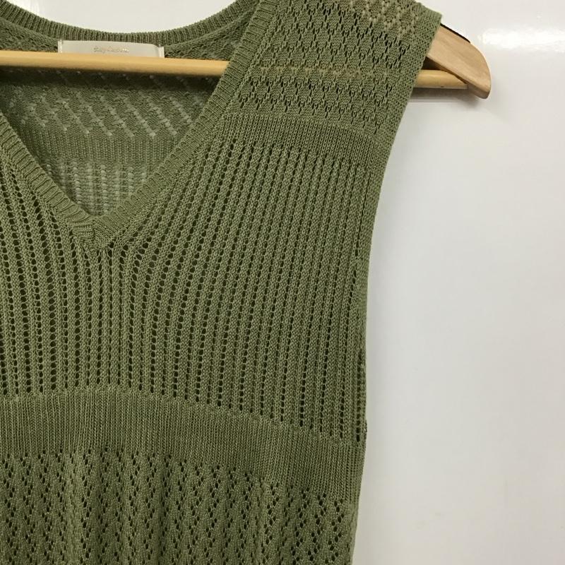 レイカズン Ray Cassin ワンピース ロングスカート ロングワンピース ノースリーブワンピース タイトスカート FREE 総柄 カーキ / カーキ / khaki レディース USED 古着 中古 10152608