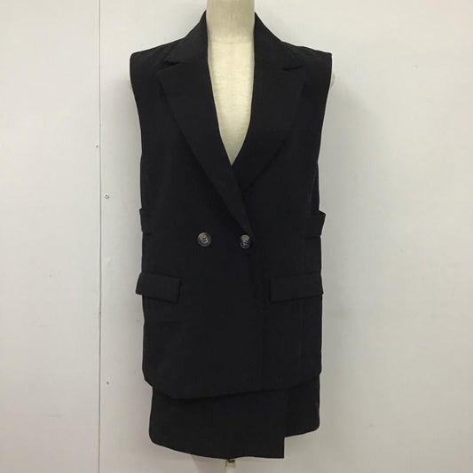スナイデル SNIDEL セットアップ セットアップ ベスト ショートパンツ 2点セット 1 無地 黒 / ブラック / black レディース USED 古着 中古 10152610