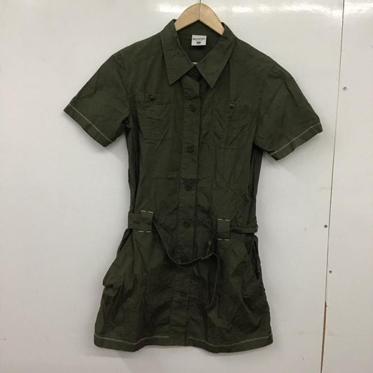 コロンビア Columbia ワンピース ミニスカート M 無地 カーキ / カーキ / khaki レディース USED 古着 中古 10152621