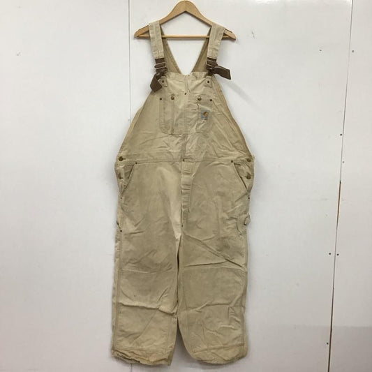 カーハート Carhartt サロペット・オーバーオール サロペット、オーバーオール オーバーオールデニム オールインワン ワイドパンツ ロゴ、文字 アイボリー / アイボリー / メンズ USED 古着 中古 10152626