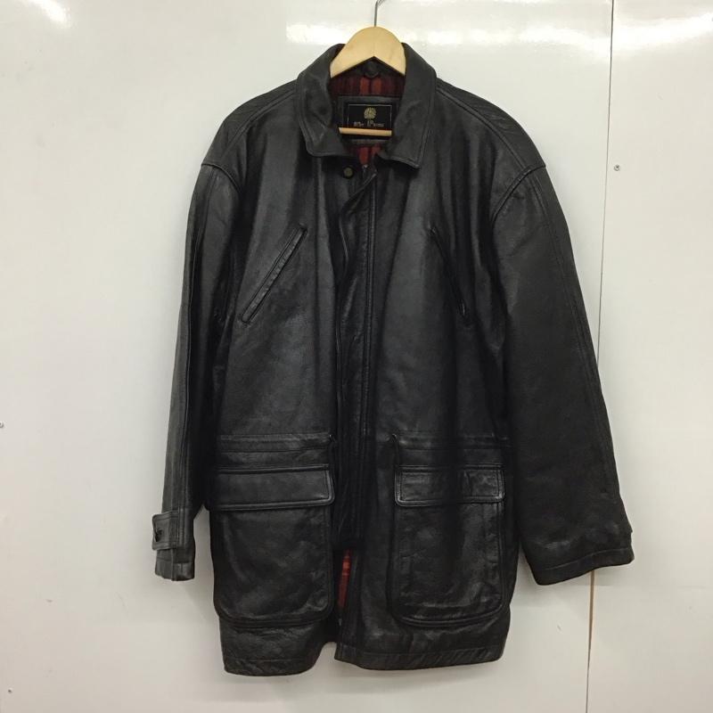 古着 USED ジャケット、上着 ジャンパー、ブルゾン ジップアップジャケット レザージャケット アウター 無地 黒 / ブラック / black メンズ USED 古着 中古 10152627