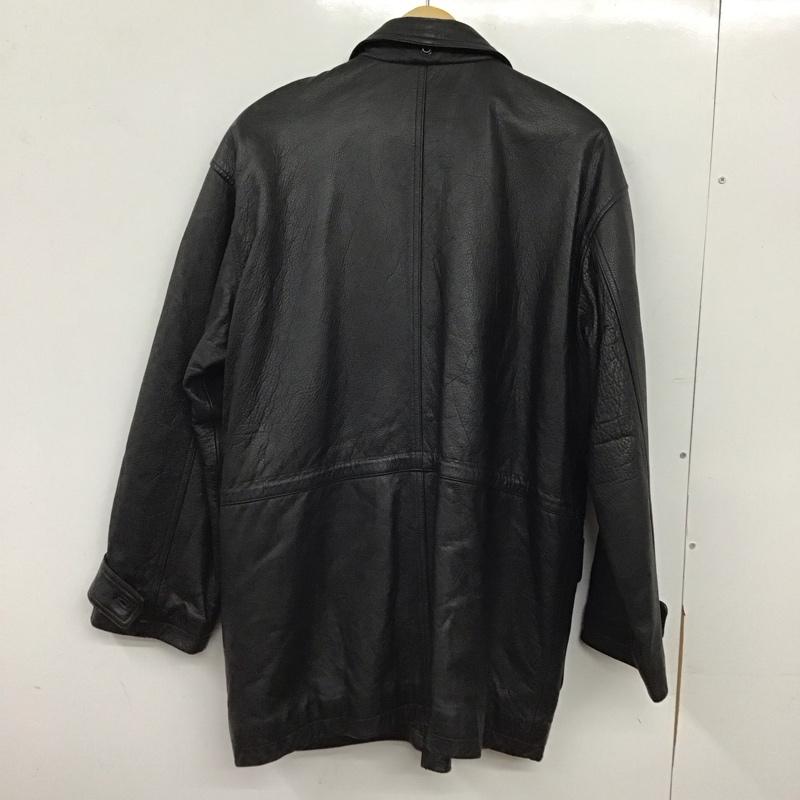 古着 USED ジャケット、上着 ジャンパー、ブルゾン ジップアップジャケット レザージャケット アウター 無地 黒 / ブラック / black メンズ USED 古着 中古 10152627
