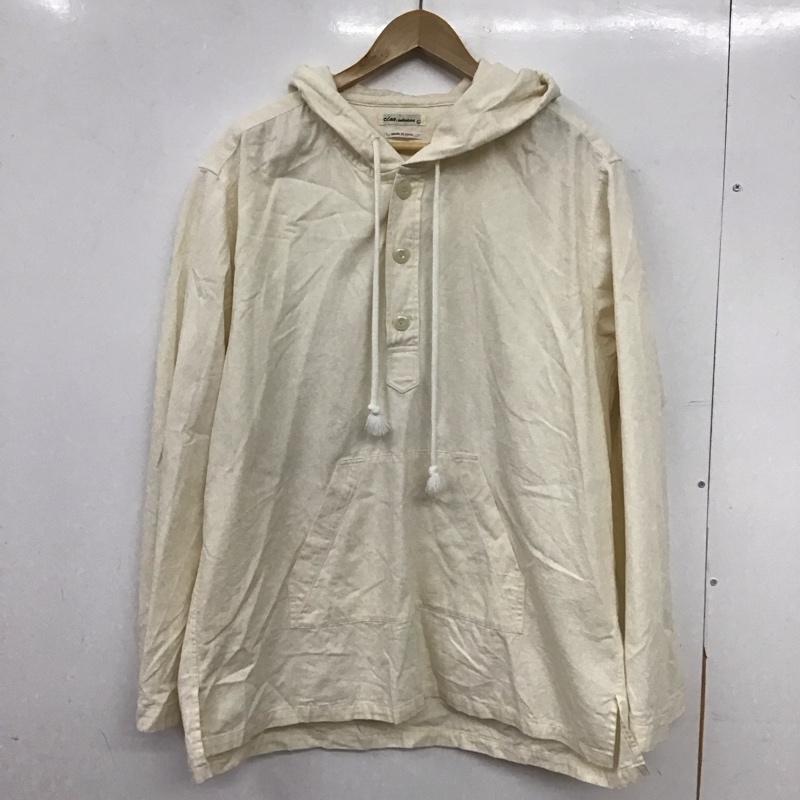 チャオインデンチャー ciao indenture シャツ、ブラウス 長袖 長袖シャツ 無地シャツ パーカーシャツ L 無地 アイボリー / アイボリー / メンズ USED 古着 中古 10152628