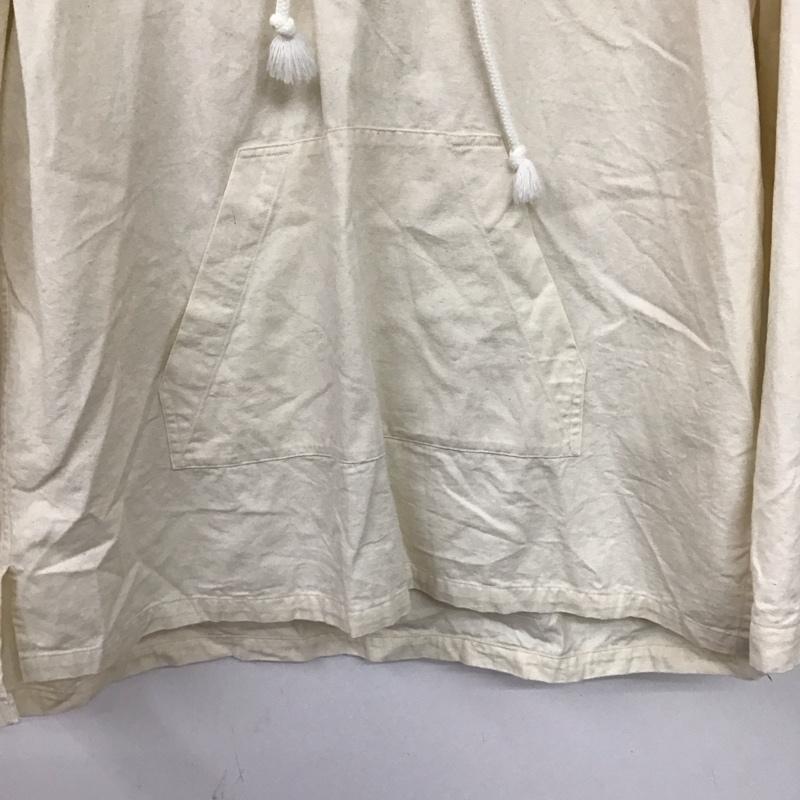 チャオインデンチャー ciao indenture シャツ、ブラウス 長袖 長袖シャツ 無地シャツ パーカーシャツ L 無地 アイボリー / アイボリー / メンズ USED 古着 中古 10152628