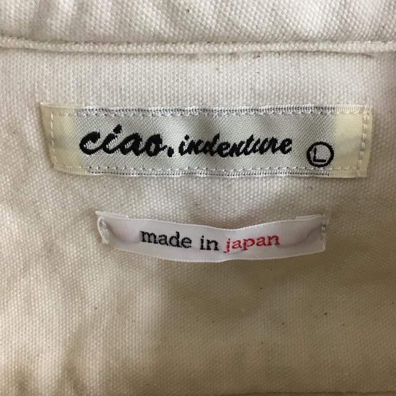 チャオインデンチャー ciao indenture シャツ、ブラウス 長袖 長袖シャツ 無地シャツ パーカーシャツ L 無地 アイボリー / アイボリー / メンズ USED 古着 中古 10152628