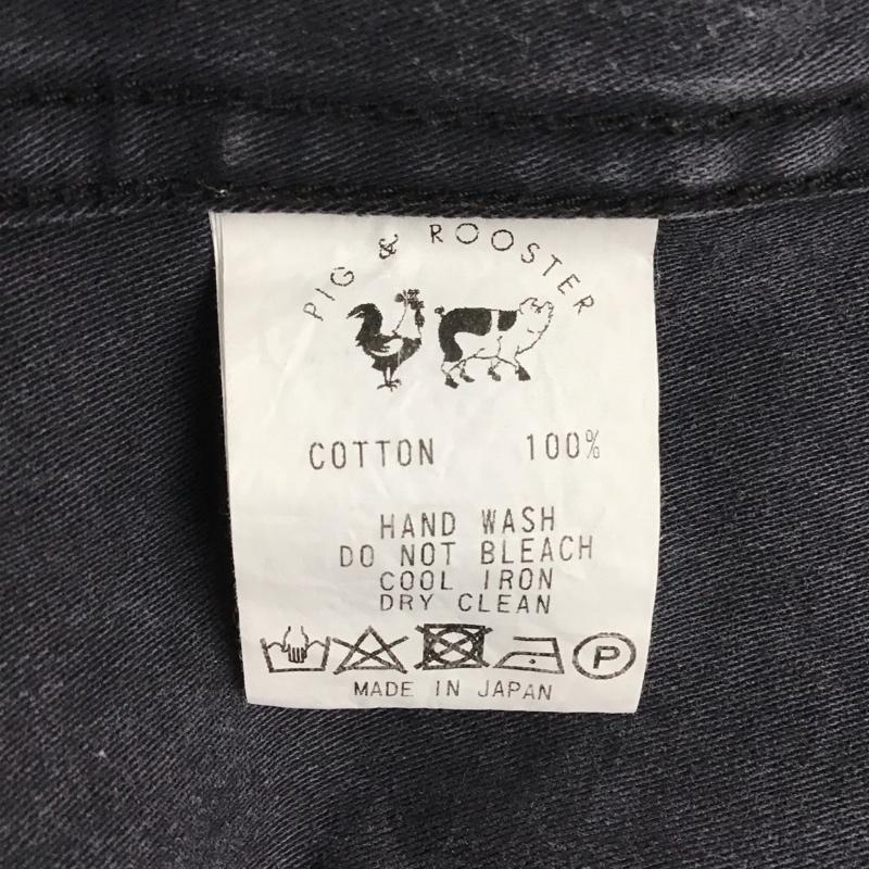 ピッグアンドルースター PIG&ROOSTER シャツ、ブラウス 長袖 長袖シャツ ノーカラーシャツ フロントボタン 40 無地 ダークグレー / ダークグレー / メンズ USED 古着 中古 10152631
