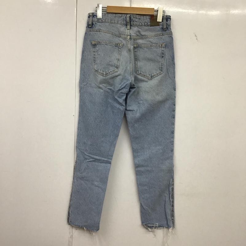 ザラ ZARA パンツ デニム、ジーンズ 34 無地 水色 / ライトブルー / レディース USED 古着 中古 10152642