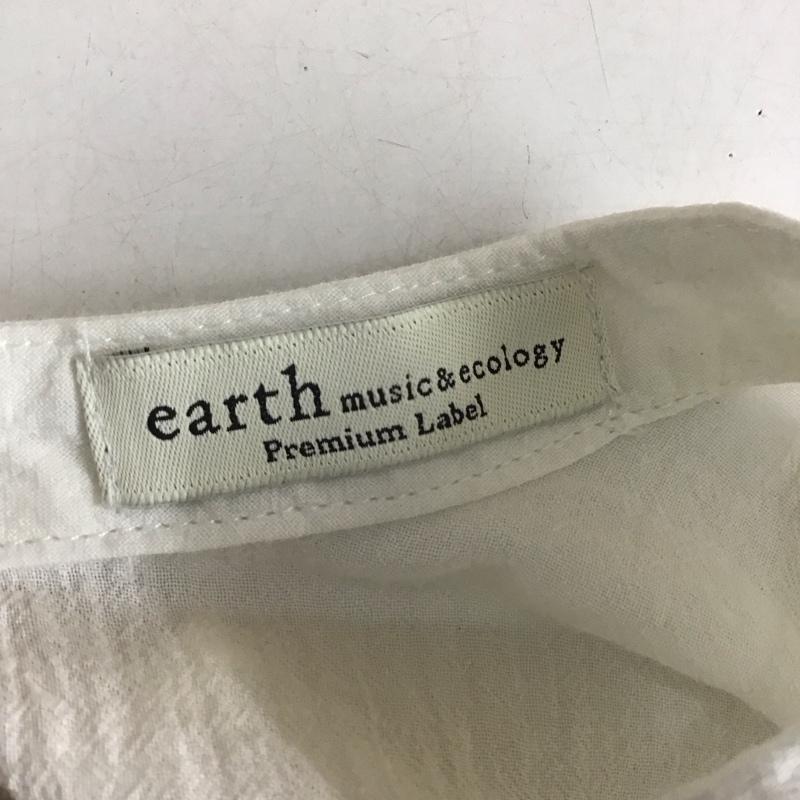 アースミュージックアンドエコロジー earth music&ecology カットソー 長袖 FREE 刺繍 白 / ホワイト / white レディース USED 古着 中古 10152647