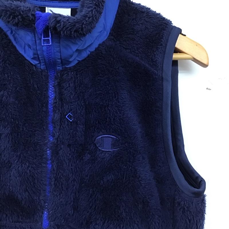チャンピオン Campion ベスト ベスト cw-qg609 フリースベスト L 無地 紺 / ネイビー / navy レディース USED 古着 中古 10152650