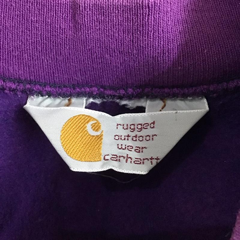 カーハート Carhartt トレーナー 長袖 長袖トレーナー スウェット クルーネック プルオーバー ロゴ、文字 紫 / パープル / purple メンズ USED 古着 中古 10152655