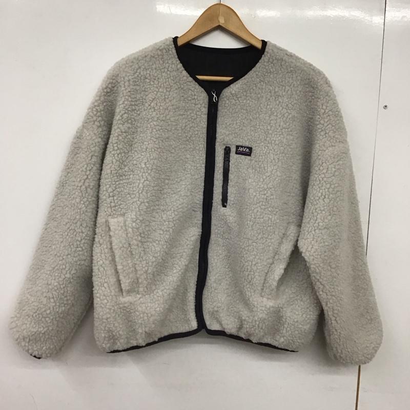 ジャバ Java ジャケット、上着 ジャンパー、ブルゾン タグ付 リバーシブル L 無地 黒 / ブラック / black X グレージュ / グレージュ / レディース USED 古着 中古 10152656