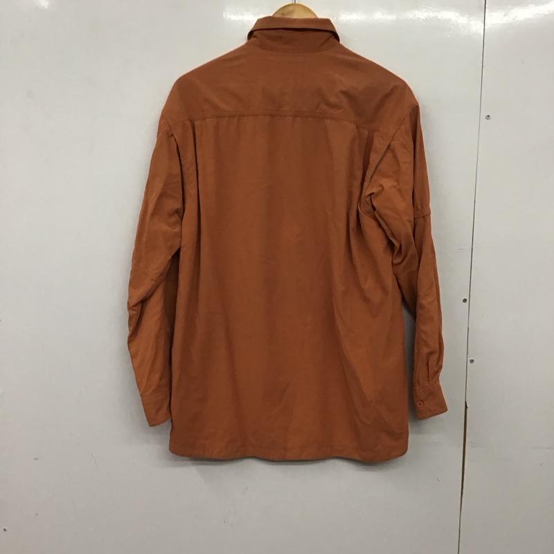 コロンビア Columbia シャツ、ブラウス 長袖 長袖シャツ ロゴシャツ カラーシャツ M ロゴ、文字 橙 / オレンジ / orange メンズ USED 古着 中古 10152658