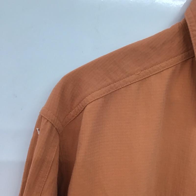 コロンビア Columbia シャツ、ブラウス 長袖 長袖シャツ ロゴシャツ カラーシャツ M ロゴ、文字 橙 / オレンジ / orange メンズ USED 古着 中古 10152658