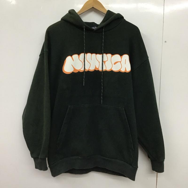 ノーティカ NAUTICA パーカー 長袖 長袖 M ロゴ、文字 緑 / グリーン / green メンズ USED 古着 中古 10152659