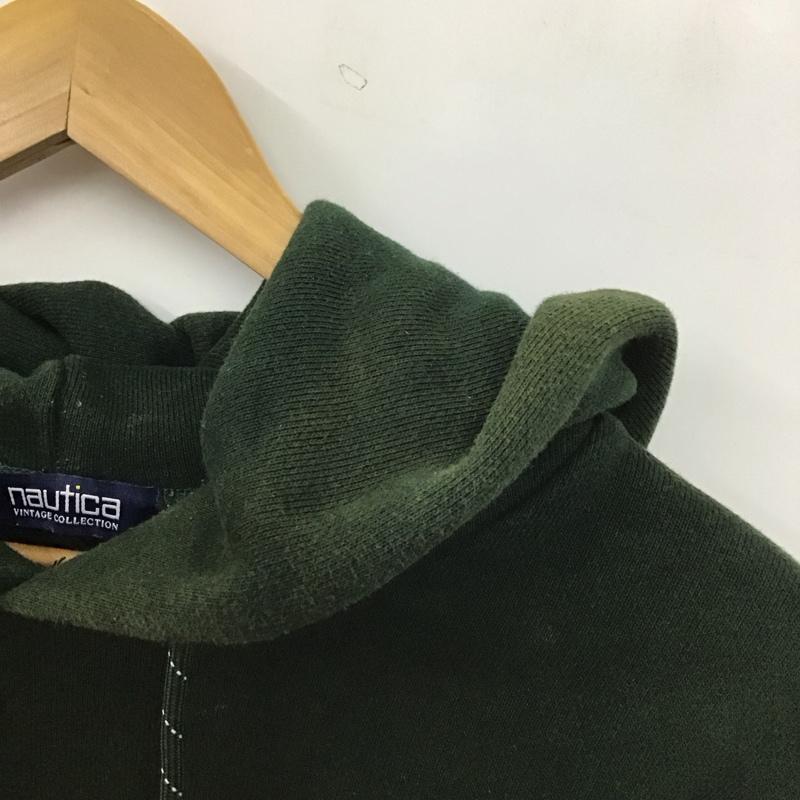 ノーティカ NAUTICA パーカー 長袖 長袖 M ロゴ、文字 緑 / グリーン / green メンズ USED 古着 中古 10152659