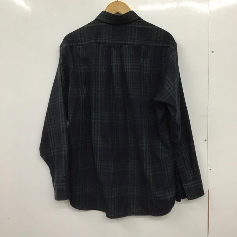 フォックスファイヤー FOXFIRE シャツ、ブラウス 長袖 長袖シャツ チェックシャツ カラーシャツ ボタンダウンシャツ XL チェック 紺 / ネイビー / navy メンズ USED 古着 中古 10152661